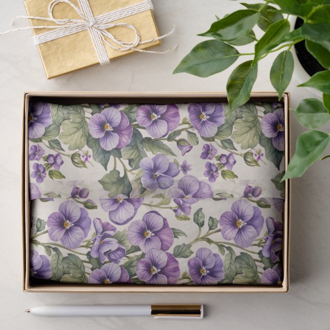 Süße Veilchen Blumen Seidenpapier (Geschenk)