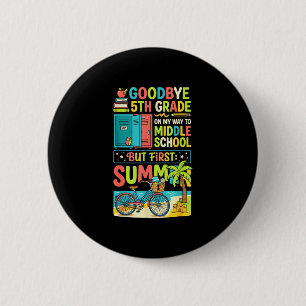 Süße Verabschiedung 5. Klasse Mittelschule Sommerf Button