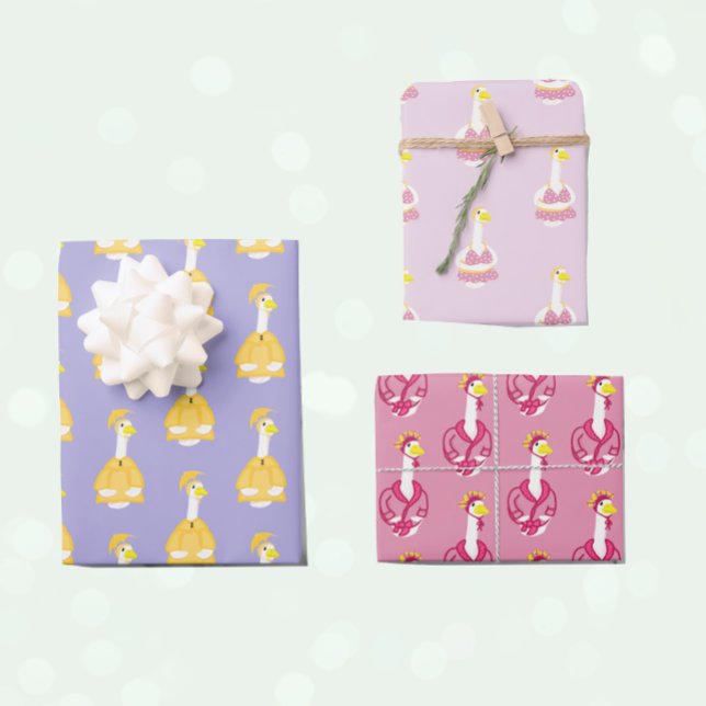 Süße Veranda-Gans-Outfits Geschenkpapier Set (Von Creator hochgeladen)