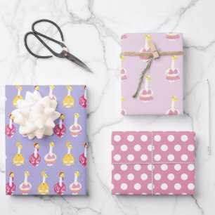 Süße Verandagans-Kleidung Geschenkpapier Set