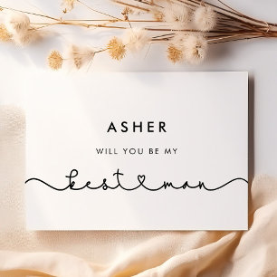 Süße Verbinder-Herz-Schrift Willst du mein Trauzeu Einladung