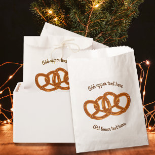 Süße verbundene Brezel - Brotsknoten und fancy Tex Geschenktütchen