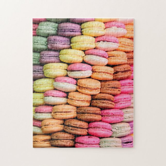Süße verrückte bunte Macarons Puzzle (Vertikal)