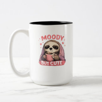 Süße verrückte Humor Grafik Zweifarbige Tasse