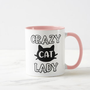 Süße verrückte Katzenlady Kätzchen Mama Geschenk D Tasse