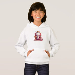 Süße, verspielte Cartoon-Zebra-Königin-Prinzessin Hoodie
