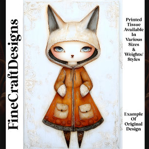 Süße verspielte Puppen-Fuchs-Inspired Togs M5 Deco Seidenpapier