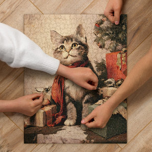 Süße viktorianische Katze 520 Teile Puzzle