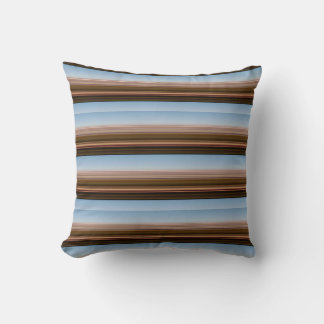 Süße vintage blaue braune Streifen Kissen