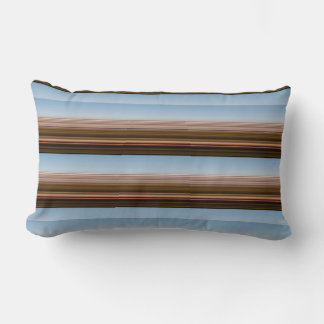 Süße vintage blaue braune Streifen Lendenkissen