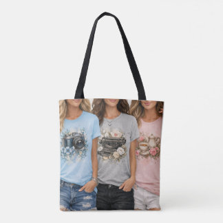 Süße Vintage-Blumen-Grafik-Tasche für Mädchen
