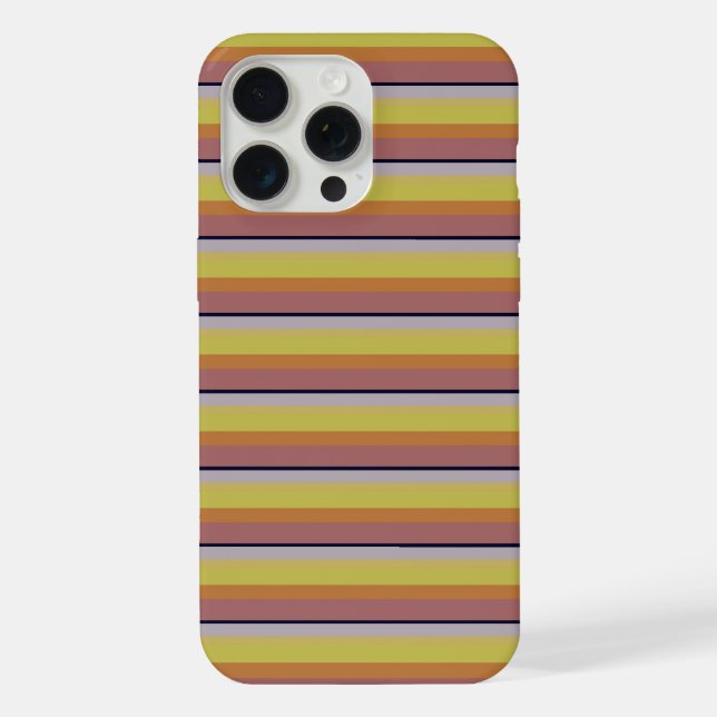 Süße Vintage-Farben Streifen iPhone Hülle (Rückseite)