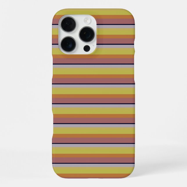 Süße Vintage-Farben Streifen iPhone Hülle (Rückseite)