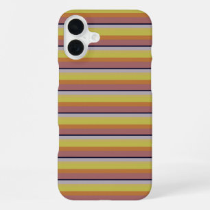 Süße Vintage-Farben Streifen iPhone 16 Plus Hülle