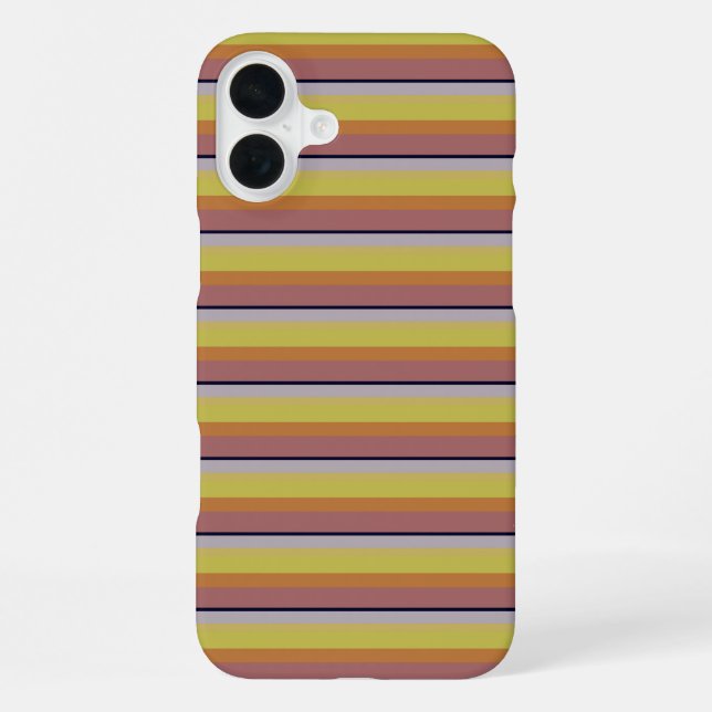 Süße Vintage-Farben Streifen iPhone Hülle (Rückseite)