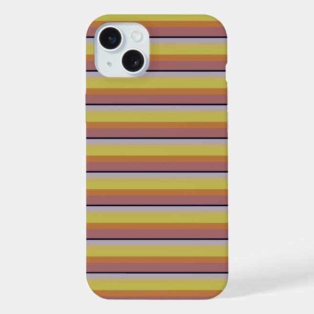 Süße Vintage-Farben Streifen iPhone Hülle (Rückseite)