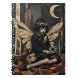 Süße Vintage-Fee Mixed-Media-Collage Notizblock