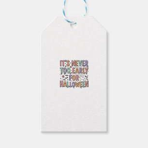 Süße Vintage-Halloween-zu-früh-Typografie-T-Shirt Geschenkanhänger