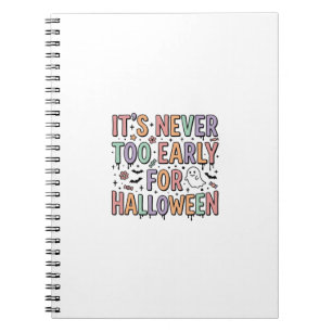 Süße Vintage-Halloween-zu-früh-Typografie-T-Shirt Notizblock