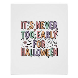 Süße Vintage-Halloween-zu-früh-Typografie-T-Shirt Poster