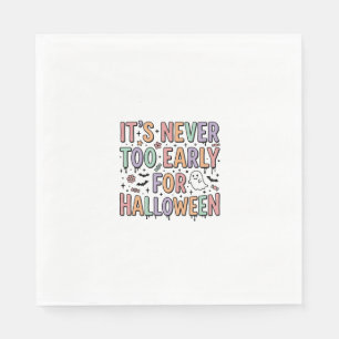 Süße Vintage-Halloween-zu-früh-Typografie-T-Shirt Serviette