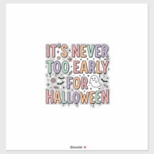 Süße Vintage-Halloween-zu-früh-Typografie-T-Shirts Aufkleber