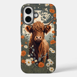 Süße Vintage-Hochlandkuh iPhone 16 Hülle
