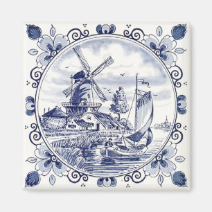 Süße vintage holländische Windmühlen-Segelyacht De Magnet