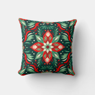 Süße vintage-inspirierte abstrakte Kunst Blumenmus Kissen