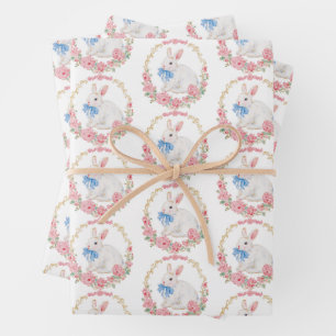 Süße Vintage-Osterhasen-Geschenkverpackung Geschenkpapier Set