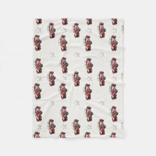 Süße Vintage-Rot-Auto-Muster-Babydecke Fleecedecke