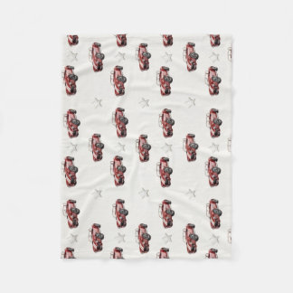 Süße Vintage-Rot-Auto-Muster-Babydecke Fleecedecke