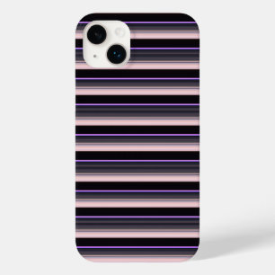 Süße vintage schwarze graue Streifen Case-Mate iPhone 14 Plus Hülle