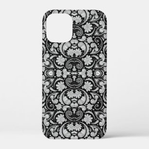 Süße vintage schwarze weiße Paisley-Muster Case-Mate iPhone Hülle