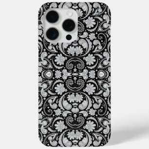 Süße vintage schwarze weiße Paisley-Muster Case-Mate iPhone Hülle
