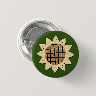 Süße Vintage-Sonnenblume aus den 1960ern, Garten G Button