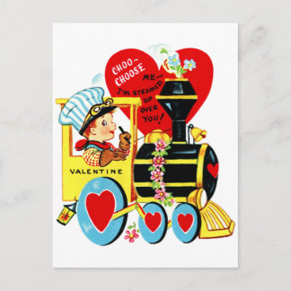 Süße Vintage Valentinstag-Postkarte Feiertagspostkarte