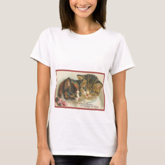 Süße Vintage-Weihnachtskatzen T-Shirt