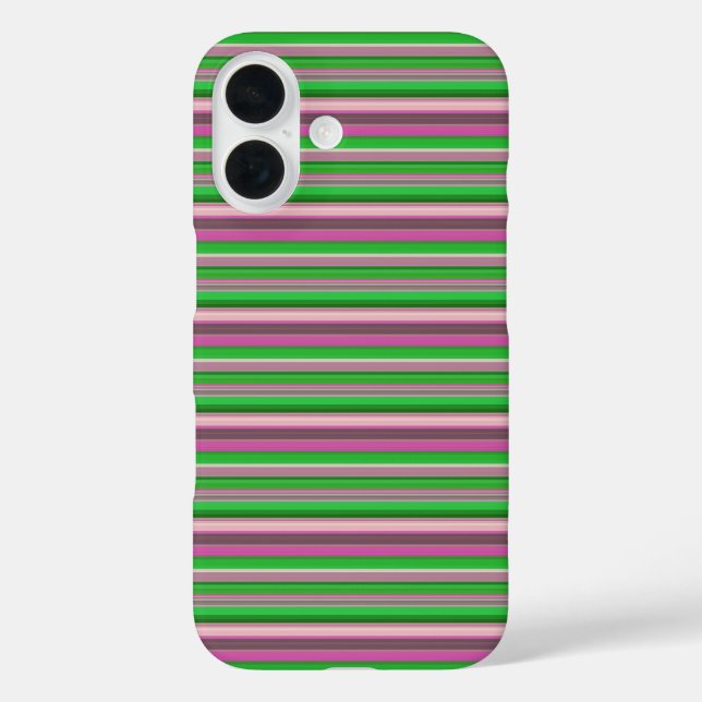 Süße violett-grüne Streifen Case-Mate iPhone Hülle (Rückseite)
