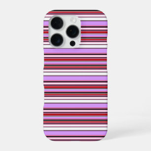 Süße violett rote Streifen iPhone 16 Pro Hülle