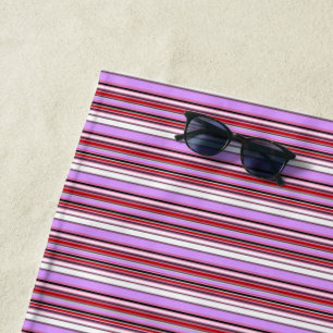 Süße violett rote Streifen Strandtuch