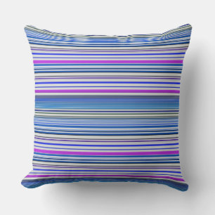 Süße violettblaue Streifen Kissen