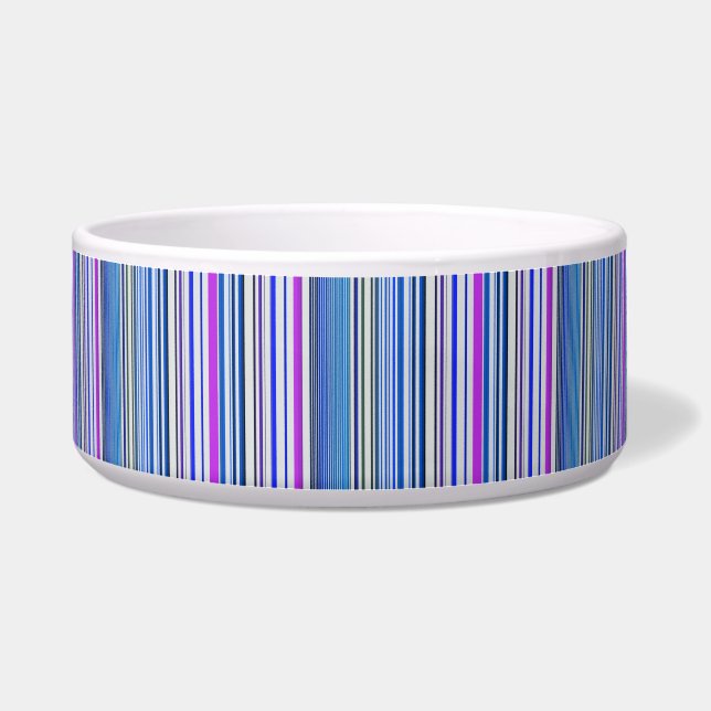 Süße violettblaue Streifen Napf (Vorderseite)