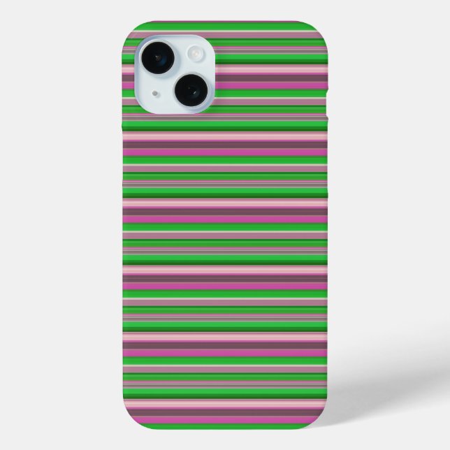 Süße violette grüne Streifen Case-Mate iPhone Hülle (Rückseite)