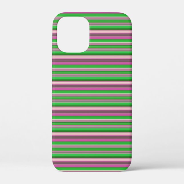 Süße violette grüne Streifen Case-Mate iPhone Hülle (Rückseite)