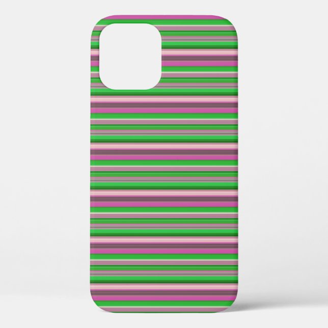 Süße violette grüne Streifen Case-Mate iPhone Hülle (Rückseite)