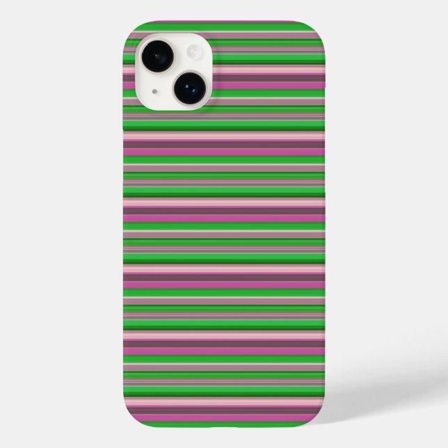 Süße violette grüne Streifen Case-Mate iPhone Hülle (Rückseite)