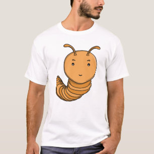 Süße violette Tausendfüßler-glückliche Kawaii-Raup T-Shirt