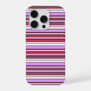 Süße violettrote Streifen iPhone 15 Pro Hülle