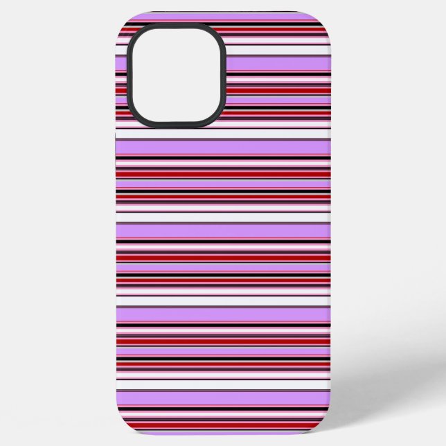 Süße violettrote Streifen iPhone Hülle (Rückseite)